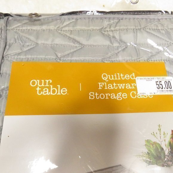Our Table Quilted Flatware Storage Case Grey - Picture 5 of 7